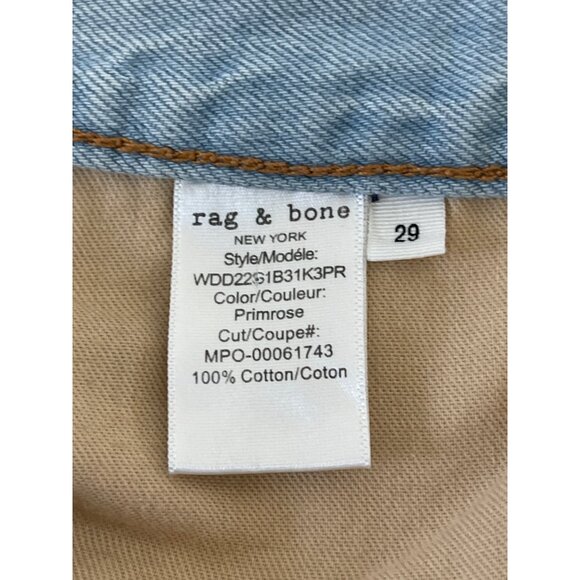 Rag & Bone High Rise Mini Skirt 17" Primrose Light Denim‎ Size 29 MSRP $204 - Picture 9 of 12